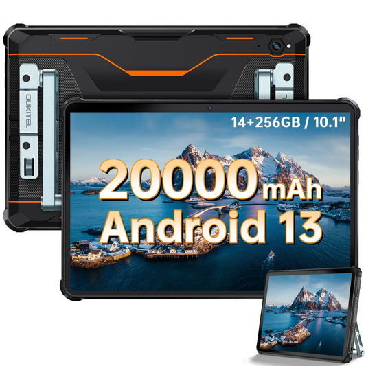 Oukitel RT6 4G RuggedTablet 10.1-inch 20000mAh Big Battery 16MP Camera Android 13 (8GB+256GB)