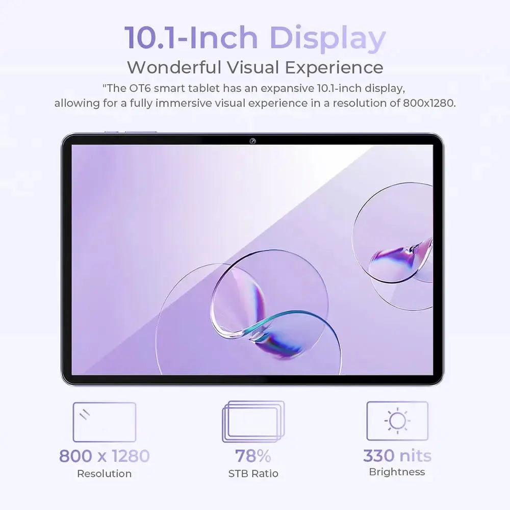 Oukitel OT6 SmartTablet 10.1-inch TÜV SÜD Certified 8000mAh Android 13(16GB+64GB) OUKITEL